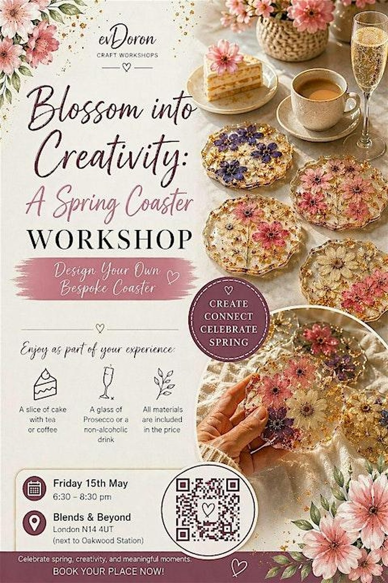 Blossom into Creativity: A Spring Coaster Workshop
